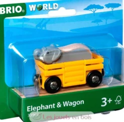 Wagon transporteur d'éléphant - Brio