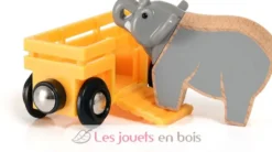 Wagon transporteur d'éléphant - Brio