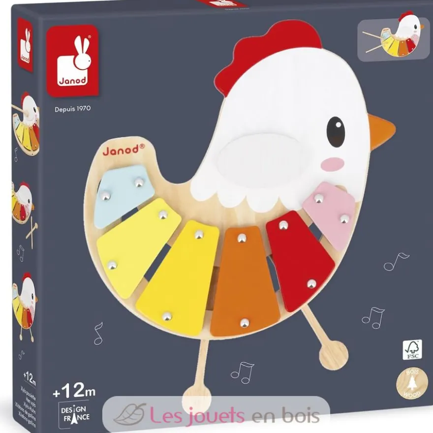 Xylo poulette en bois - Janod