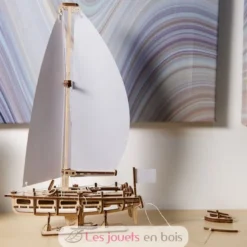 Yacht beauté de l'océan - Puzzle 3D mécanique en bois - Ugears